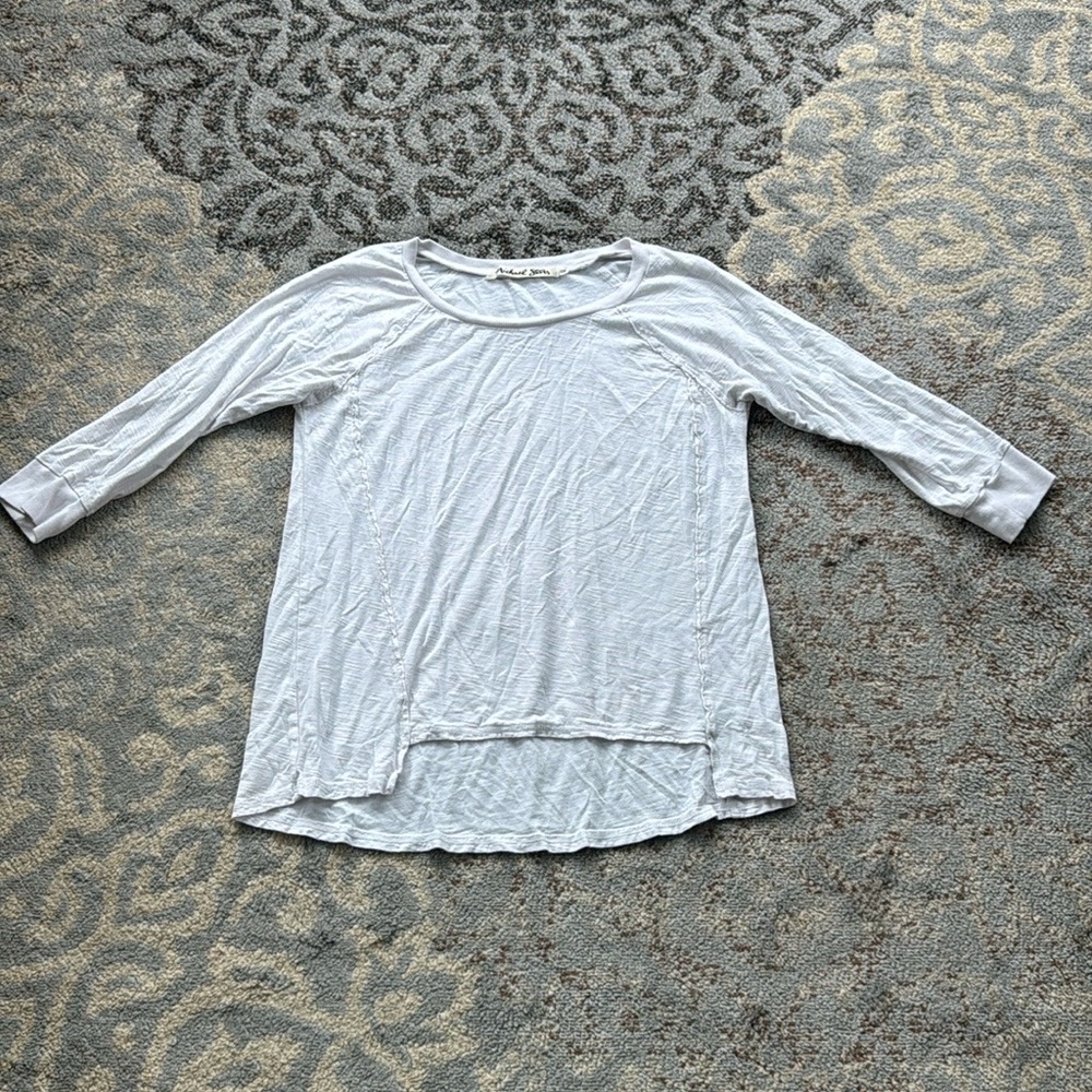 Michael Stars Front Notch High Low Top White OS